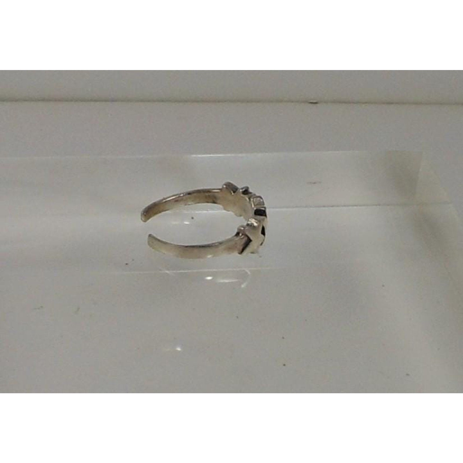 Handcrafted Vintage Sterling Silver Stars Moon Toe Ring from Thailand - New Old - HoneyThomas.com