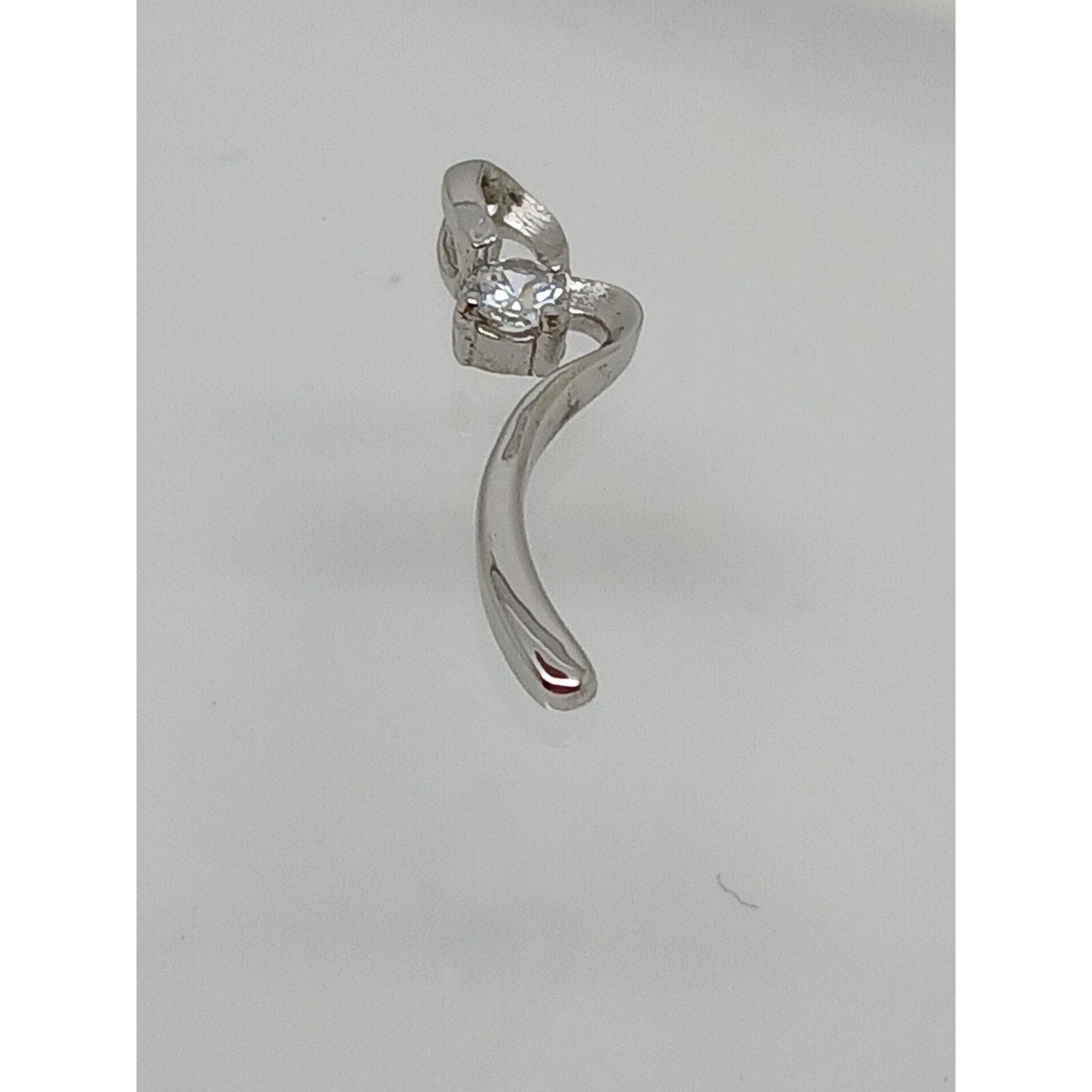 .925 Thailand Sterling Silver Simulated Diamond Pendant Necklace NEW Gift Boxed - HoneyThomas.com