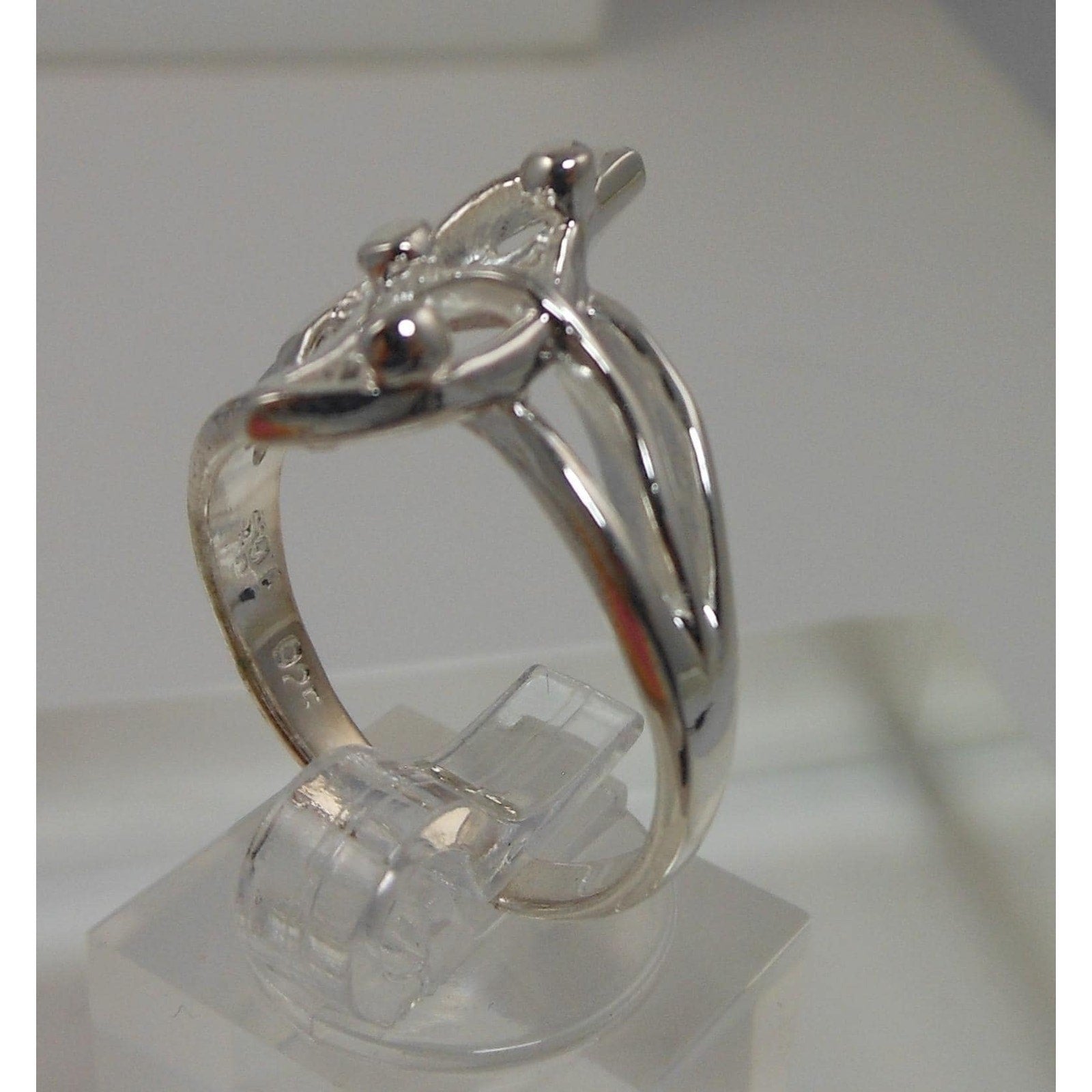 1990's New Unique Vintage Handmade 925 Sterling Silver Artistic Ring Size 7.5