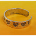 Vintage Sterling Silver Hearts Toe Ring Handcrafted Unique Jewelry from Thailand