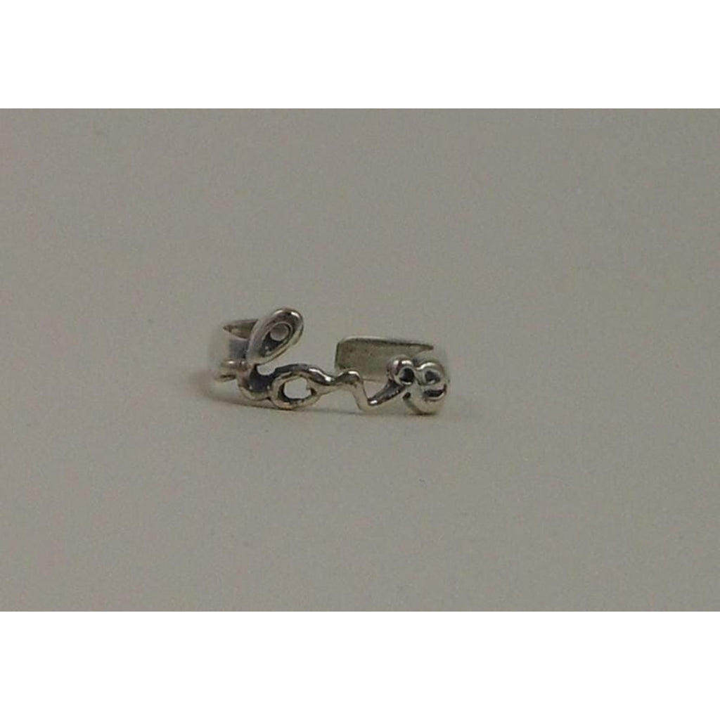 Vintage Sterling Silver LOVE Toe Ring from Thailand - NOS, 925 Silver, Unique