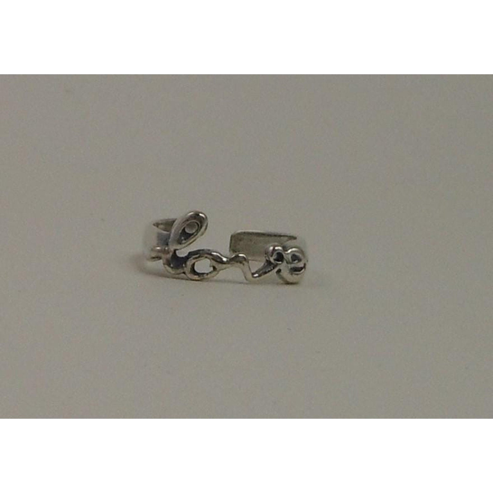 Vintage Sterling Silver LOVE Toe Ring from Thailand - NOS, 925 Silver, Unique