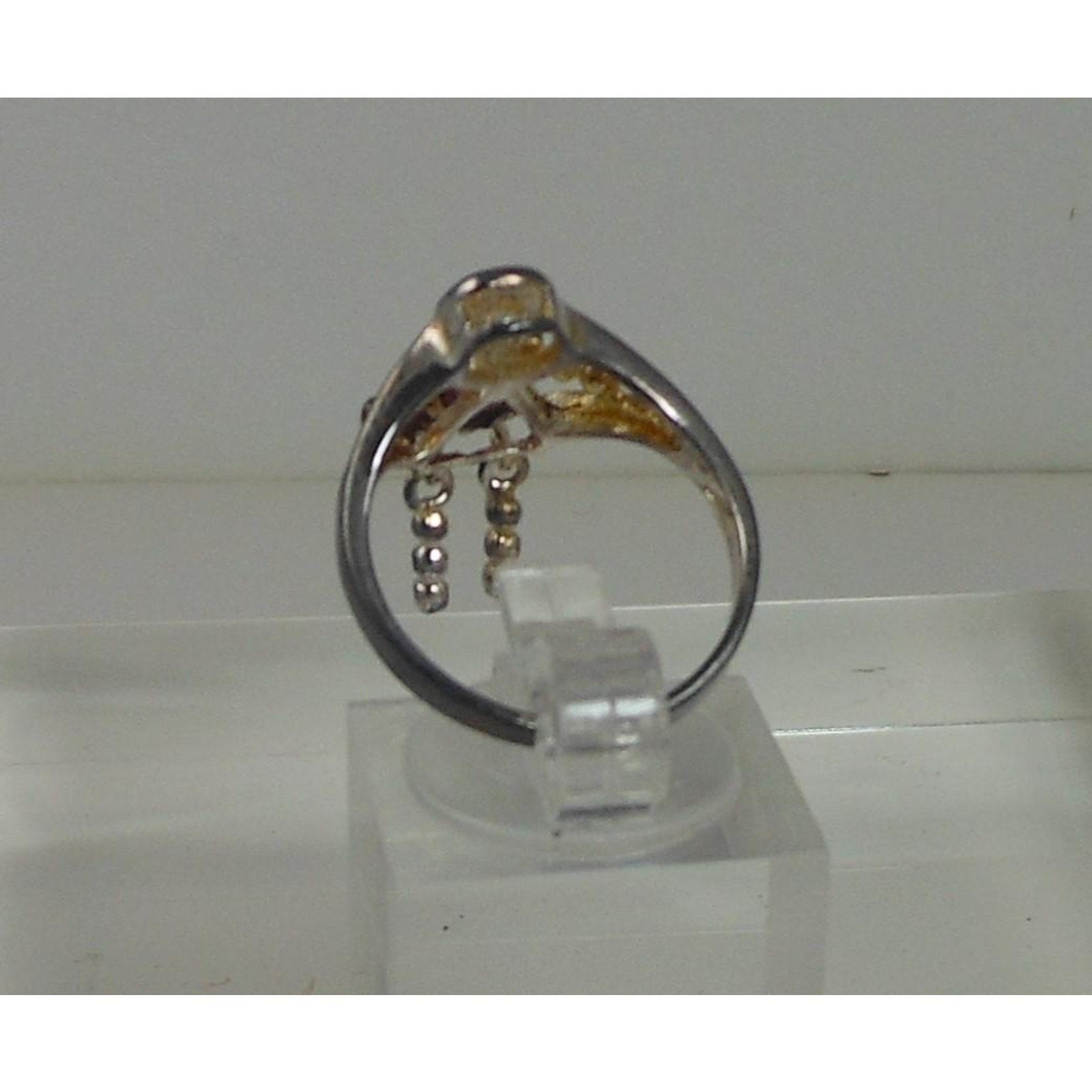 Elegant Vintage Sterling Silver Birthstone Charm Ring Mother Grandmother Size 7 - HoneyThomas.com