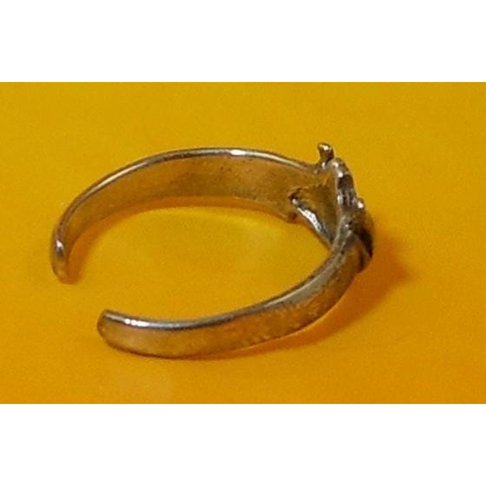 Vintage Sterling Silver Lucky Sexy Fun Elephant Toe Ring Boho Beach Foot Jewelry