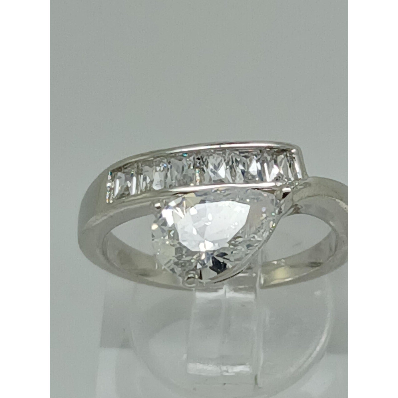 2.4CT Vintage Gold Plated Pear Radiant Cut Sim Diamond CZ Engagement Ring Size 7 - HoneyThomas.com