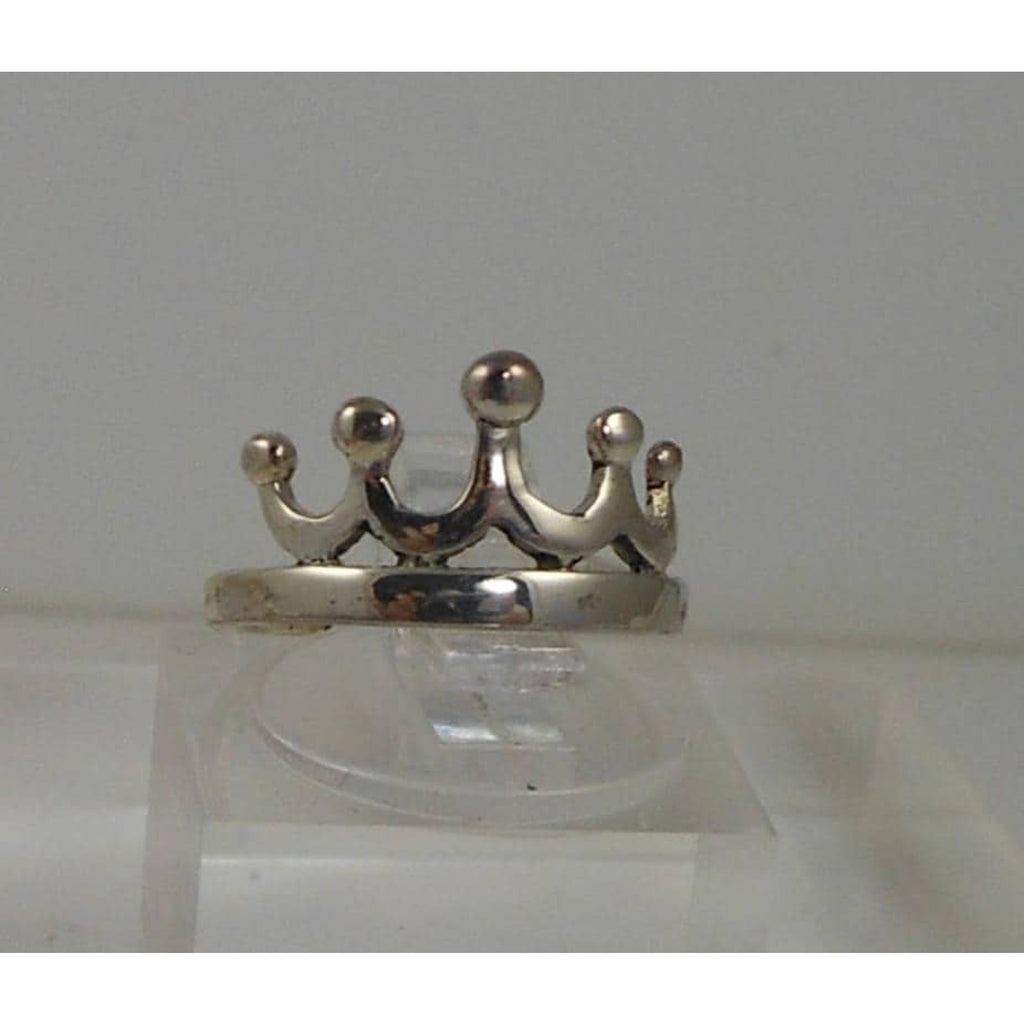 Vintage Sterling Silver Crown Queen Princess Toe Ring NOS 925 1.6g Thailand Made - HoneyThomas.com