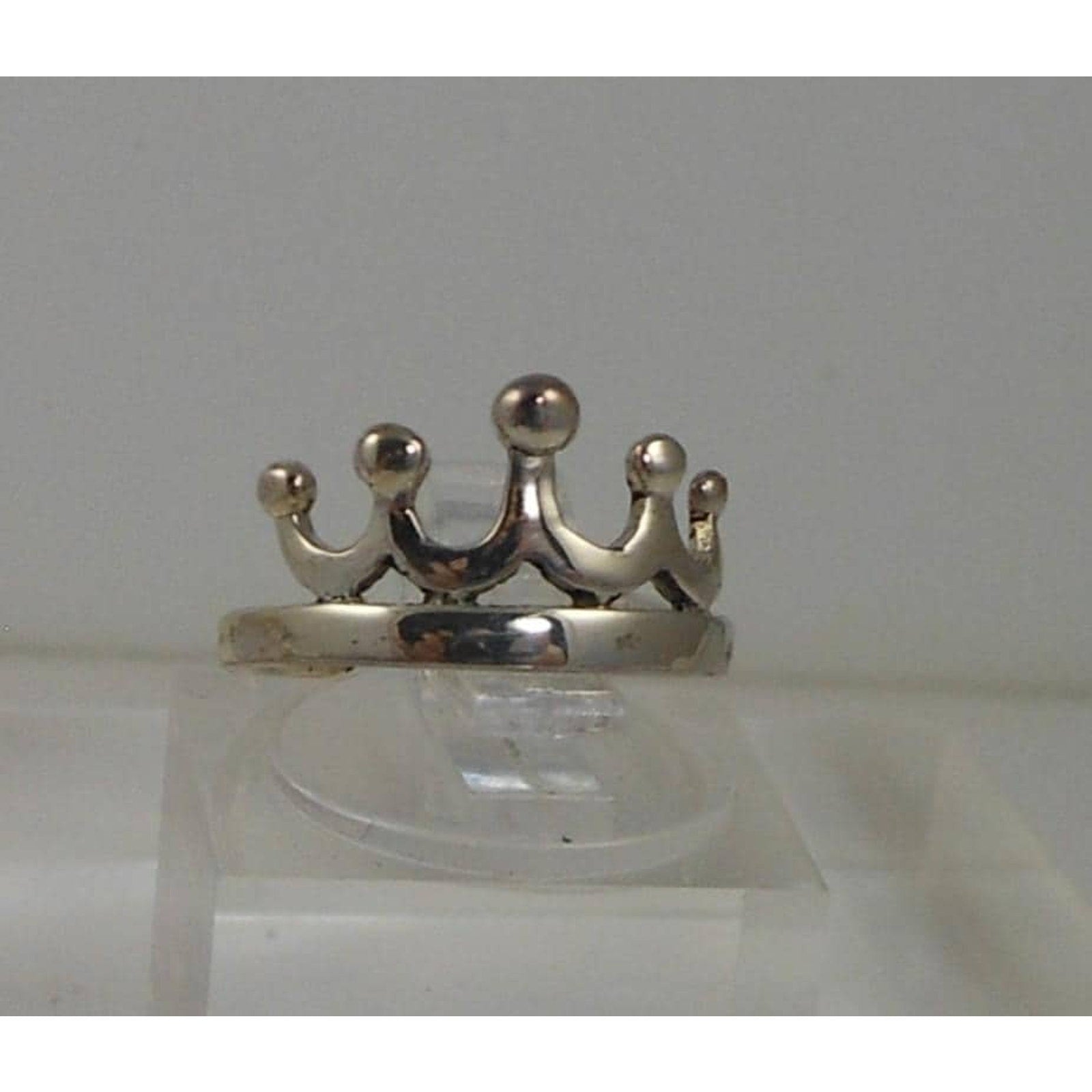 Vintage Sterling Silver Crown Queen Princess Toe Ring NOS 925 1.6g Thailand Made - HoneyThomas.com
