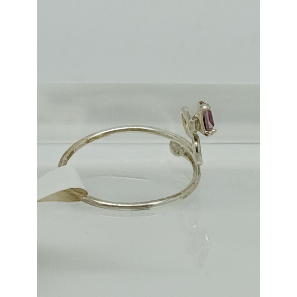 Sexy Purple Crystal Rhinestone Toe Ring Adjustable Size Sterling Silver Gift Box