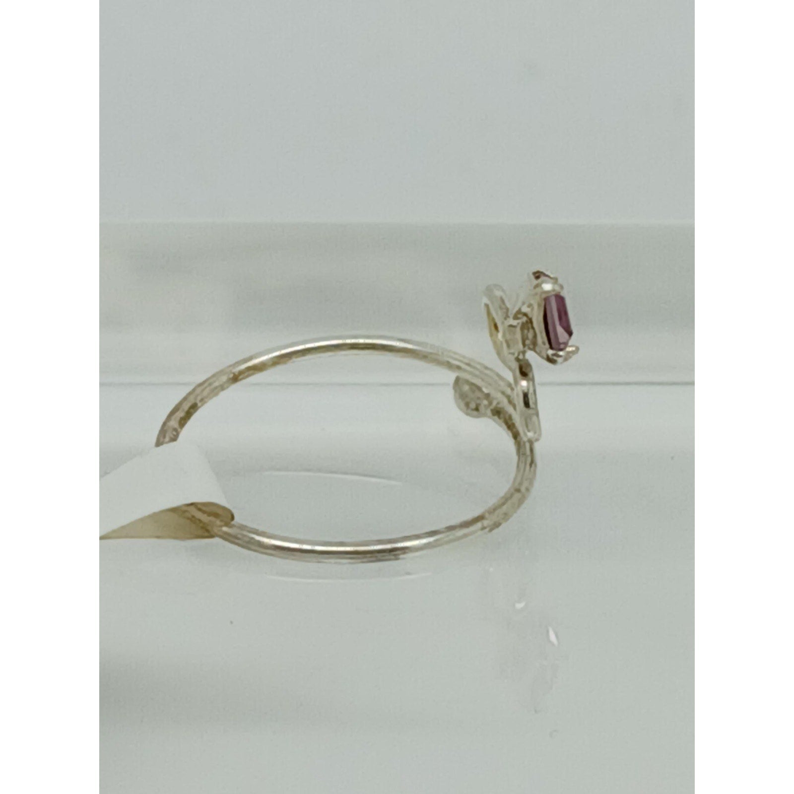 Sexy Purple Crystal Rhinestone Toe Ring Adjustable Size Sterling Silver Gift Box