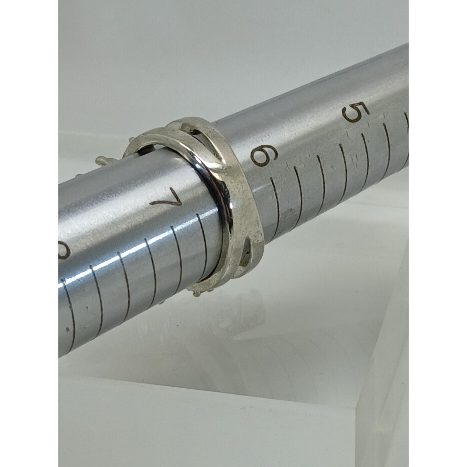 Vintage Ring Size 6.5 Silver Tone White Gold GP Sim Diamond CZ Cluster Cocktail