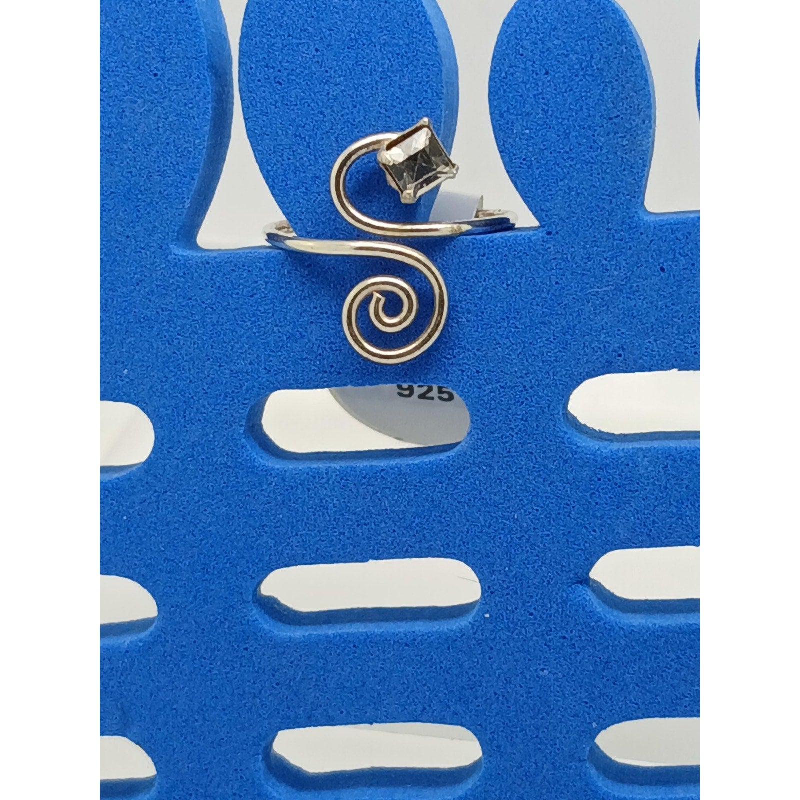 Sexy Clear Crystal Rhinestone Toe Ring Adjustable Size, Sterling Silver Gift box