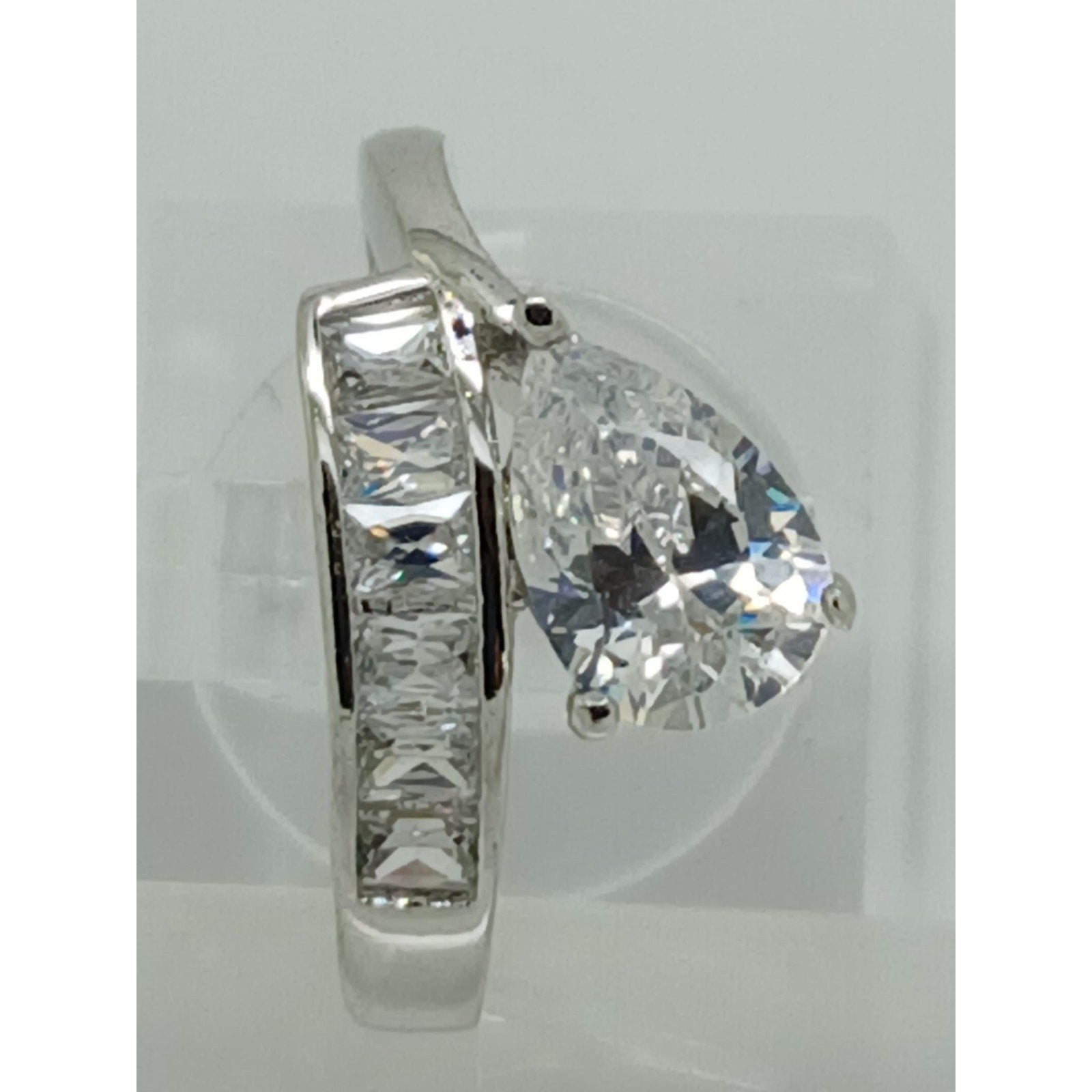 2.4CT Vintage Gold Plated Pear Radiant Cut Sim Diamond CZ Engagement Ring Size 6 - HoneyThomas.com