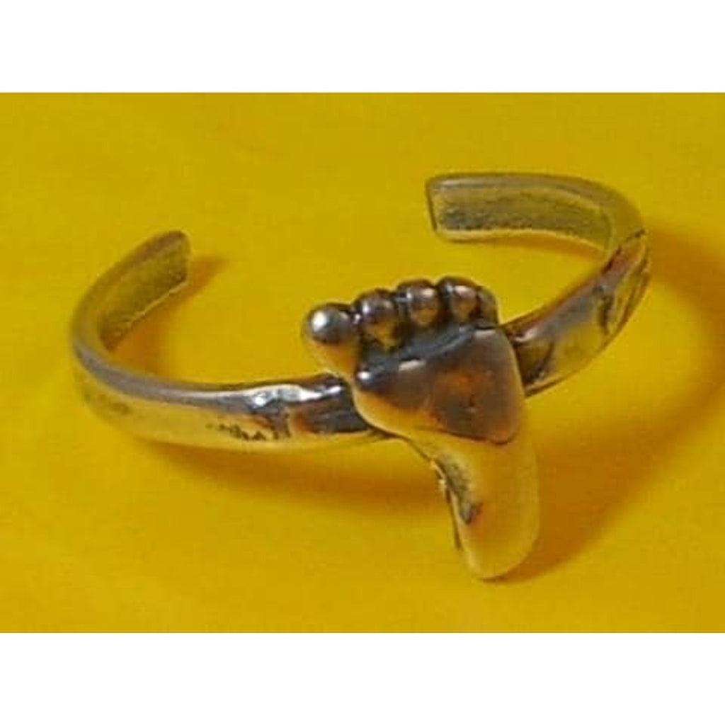 Vintage Sterling Silver Cute Bare Foot Toe Ring – Handcrafted Boho Jewelry Thai - HoneyThomas.com