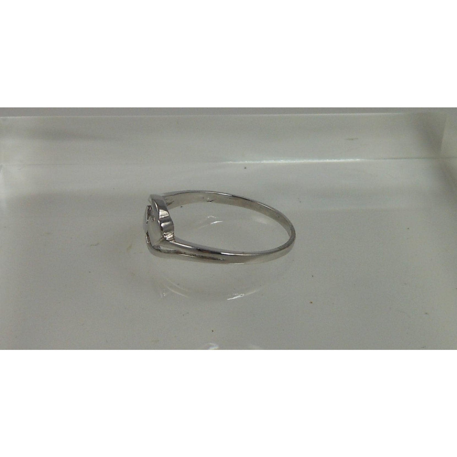 Vintage Double Heart Sterling Silver Ring, Size 7.75, Made in Thailand, 925, 7mm