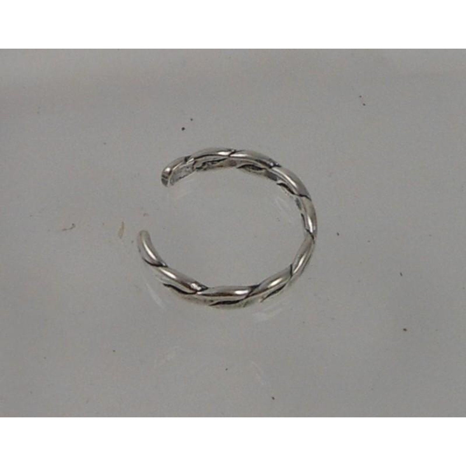 Vintage Sterling Silver Sexy Braid Toe Ring - Made in Thailand - NOS - HoneyThomas.com