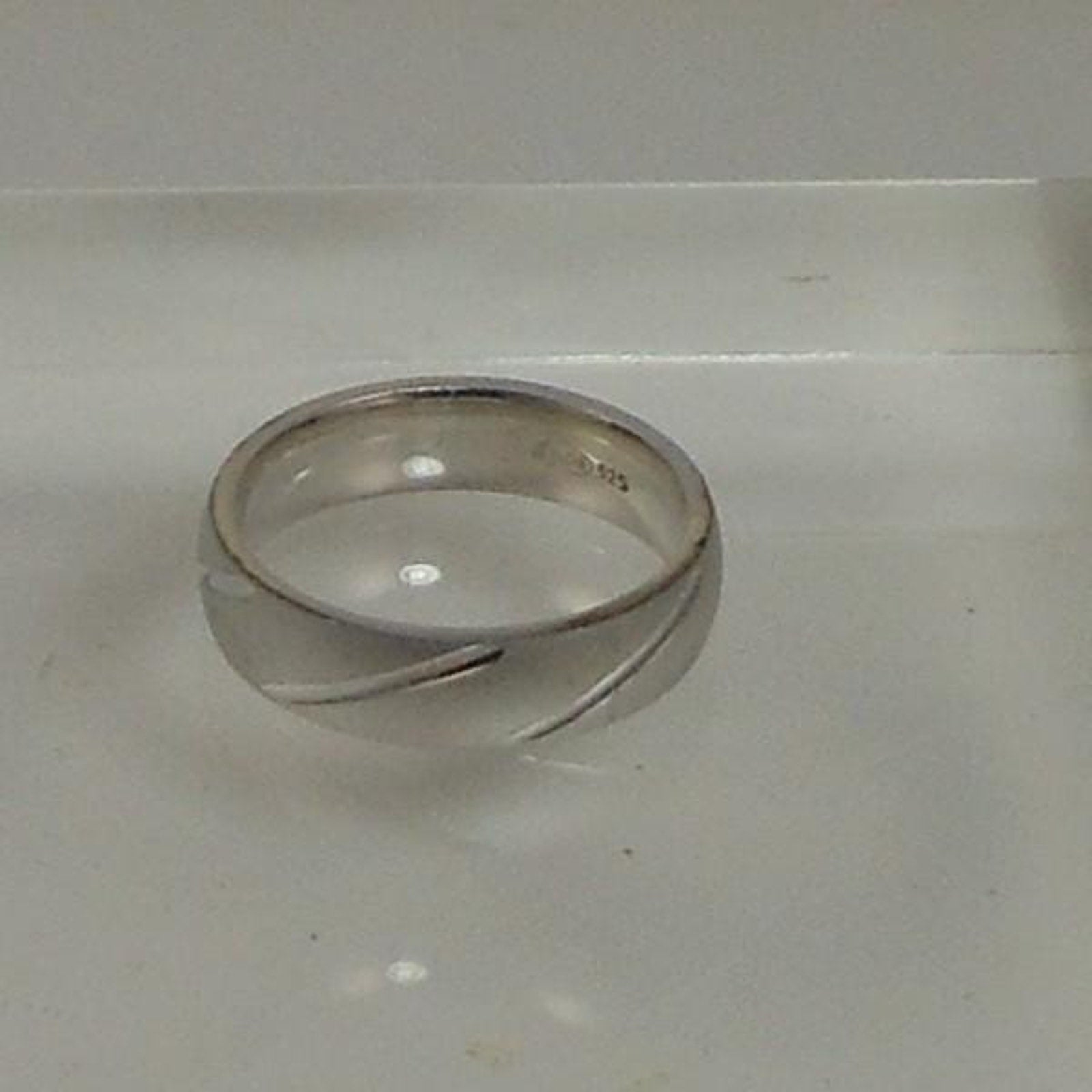 Handcrafted Diamond-Cut Wedding Band Ring | Vintage 925 Silver | Size 9.5 | 6.5g