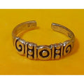 Vintage Sterling Silver Celtic Tribal Swirl Toe Ring Handcrafted foot Jewelry NO - HoneyThomas.com