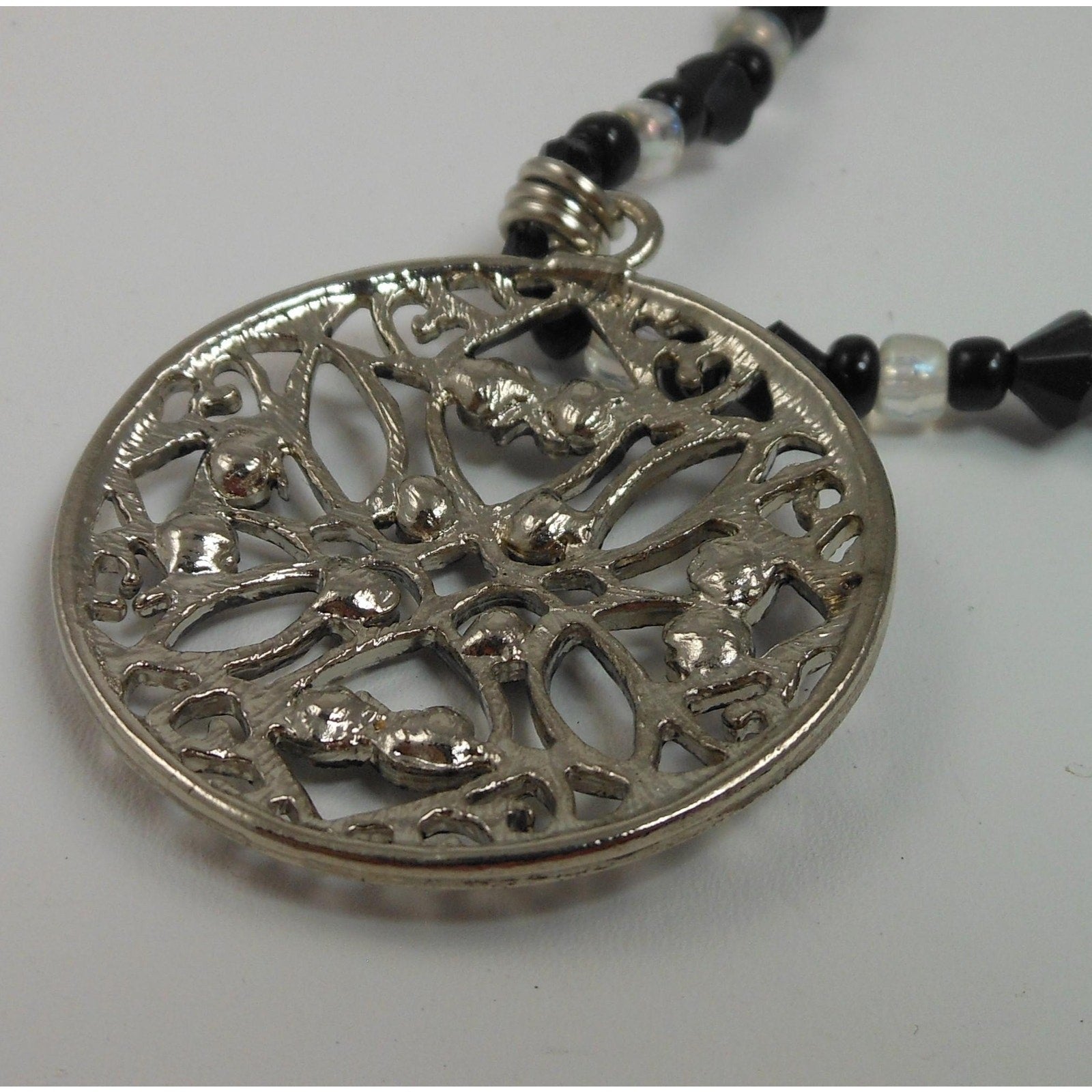Stunning Handmade Crystal Beaded Pendant Necklace | Unique Jewelry Gift | 20" - HoneyThomas.com