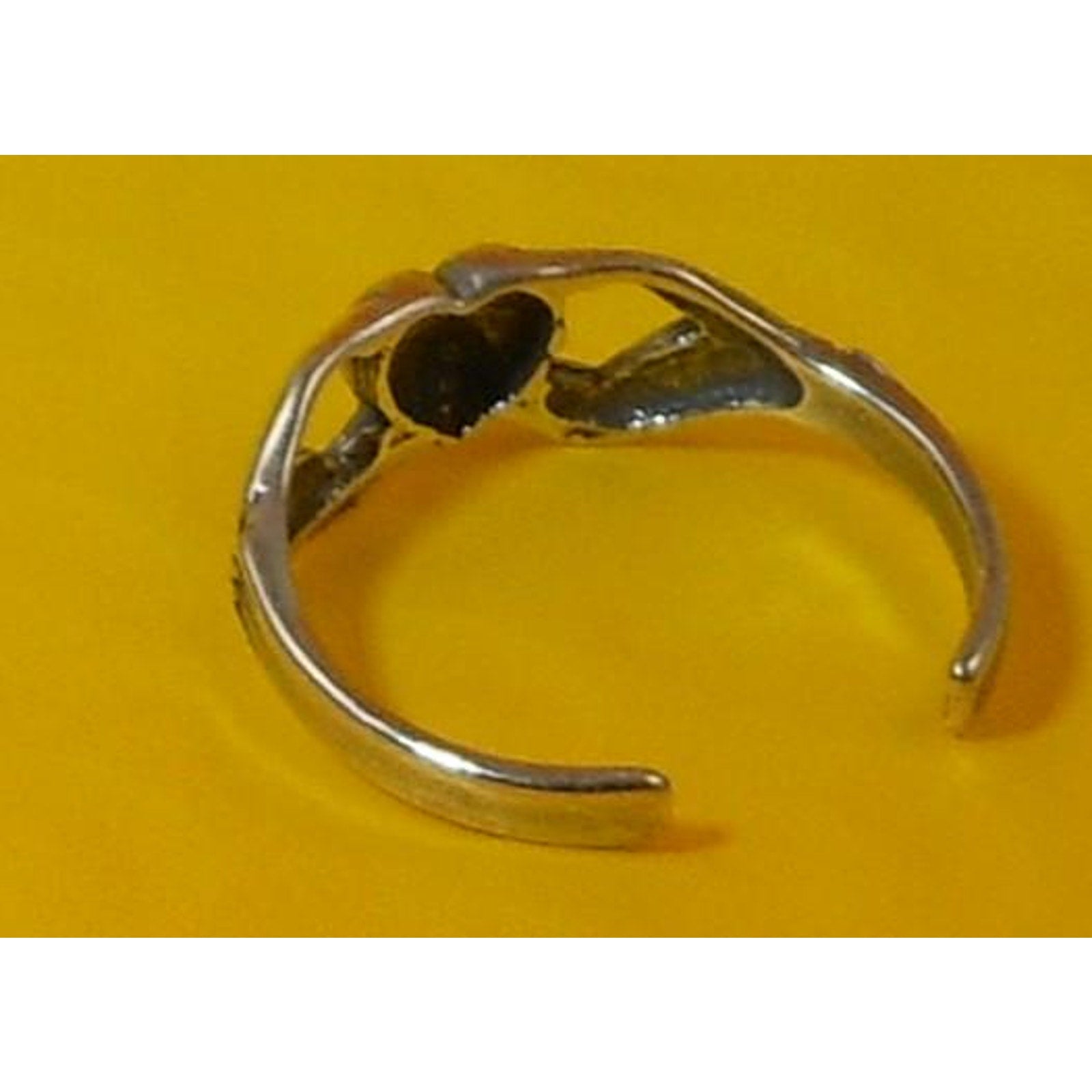 Vintage Sterling Silver Irish Claddagh Celtic Toe Ring Adjustable New-Old-Stock