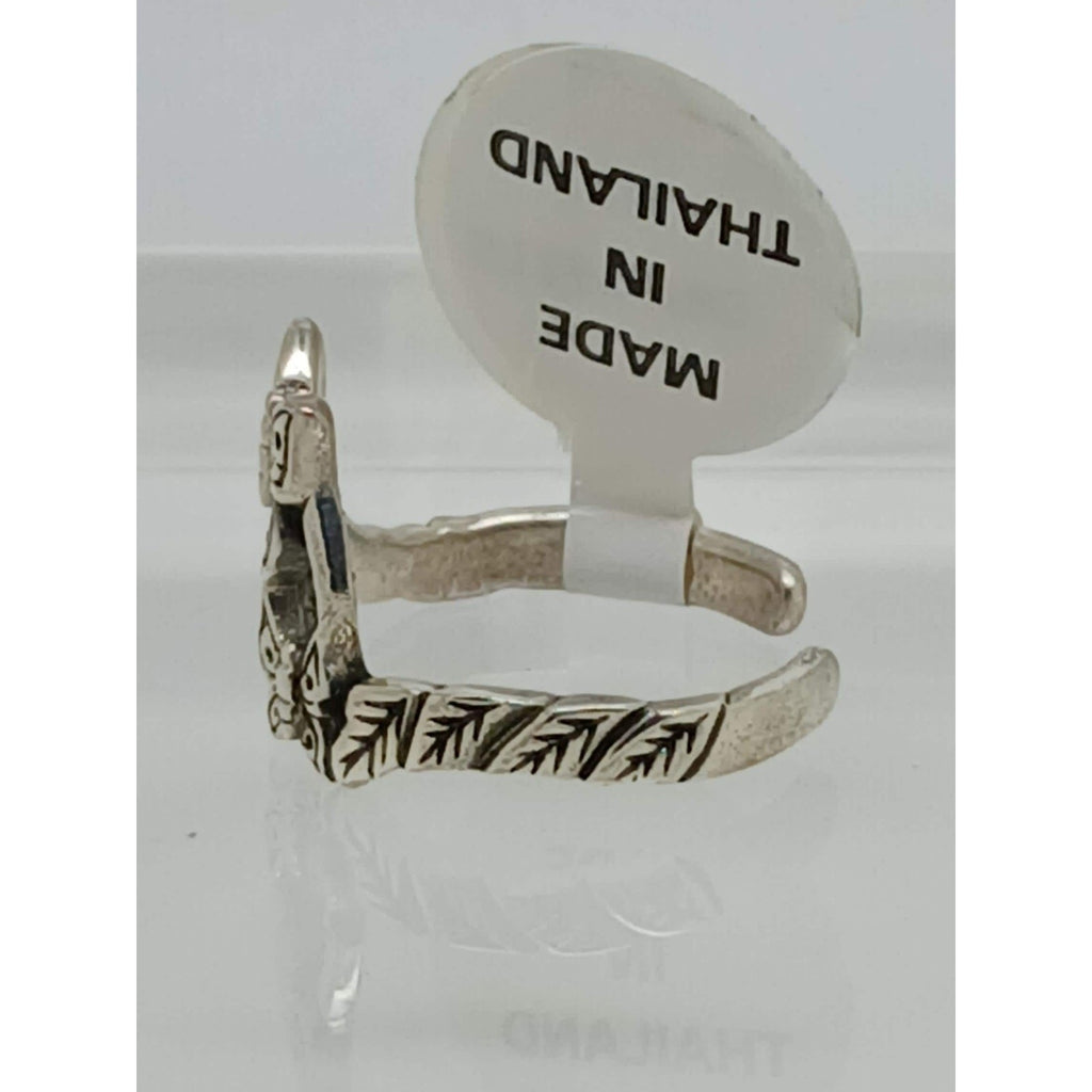 1990s Vintage Sterling Silver Butterfly Flower Toe Ring Handcrafted Darling Fun - HoneyThomas.com