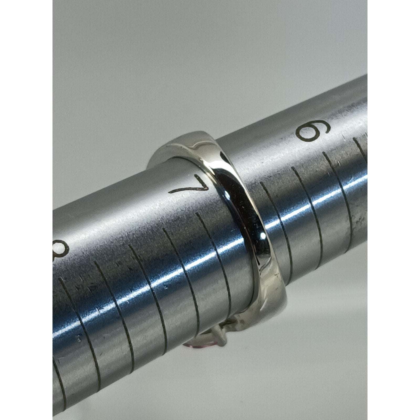 Vintage Ring Size 6.75 Silver Tone White Gold GP Purple Sim Diamond CZ Cocktail