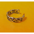 Vintage Sterling Silver Irish Celtic Tribal Weave Toe Ring Handcrafted Unique