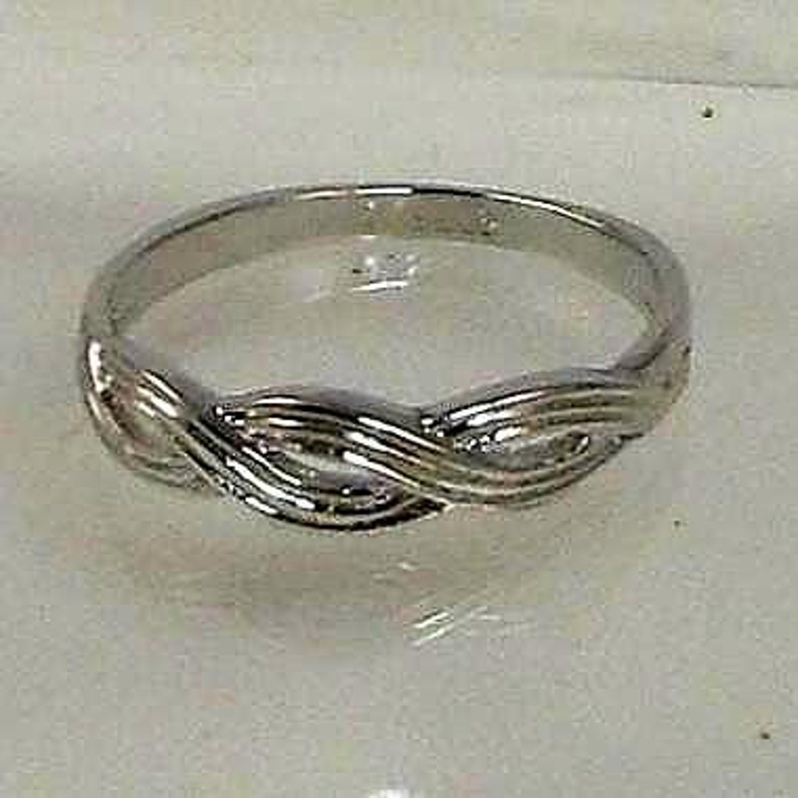 Sterling Silver Celtic Woven Braid Band Ring - Vintage 925 Size 7.5 5mm Irish