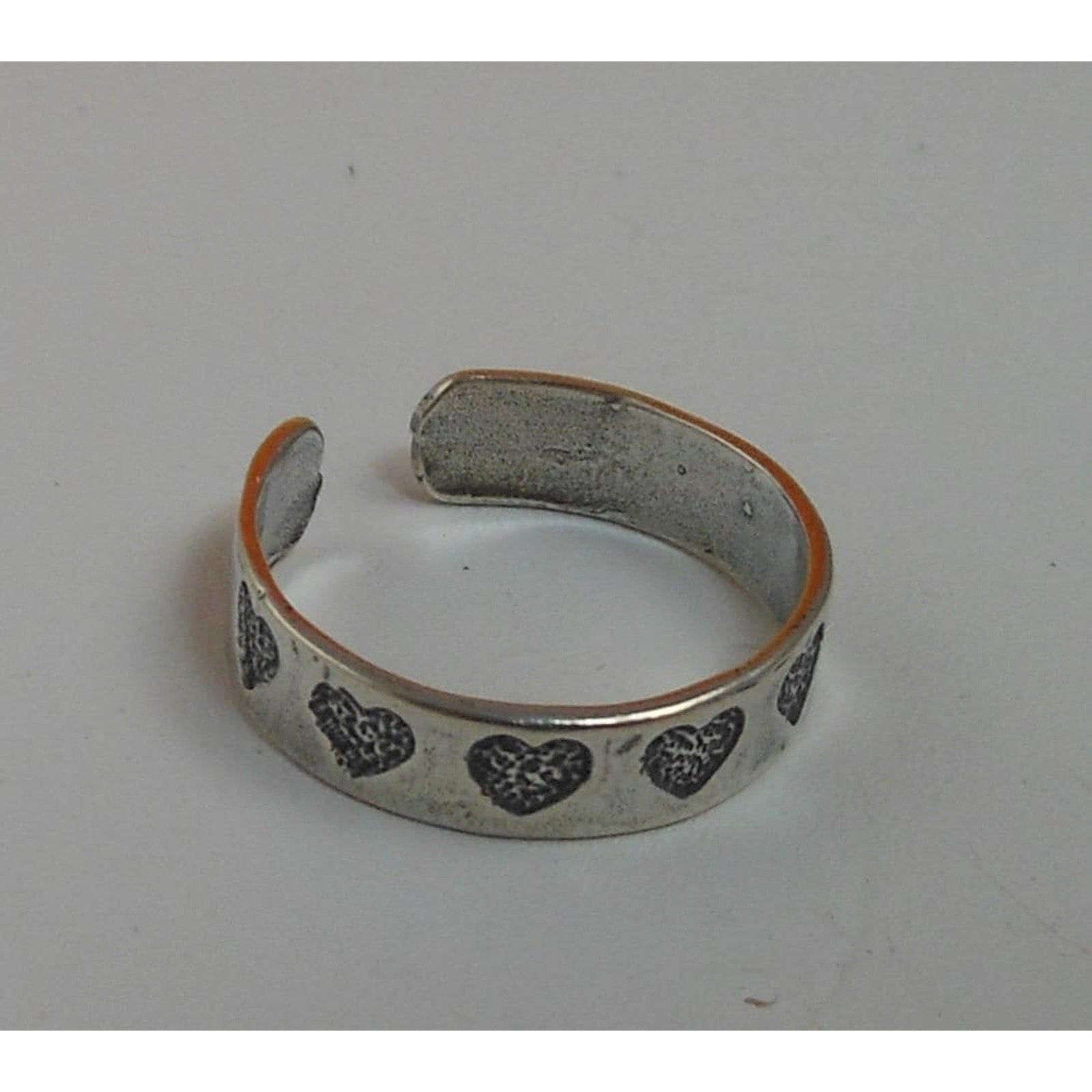 Vintage Sterling Silver Hearts Toe Ring Handcrafted Unique Jewelry from Thailand - HoneyThomas.com
