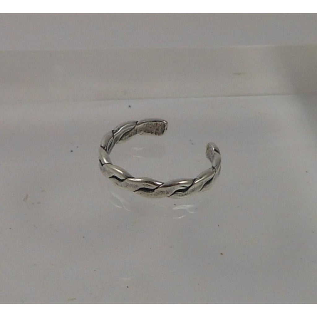 Vintage Sterling Silver Sexy Braid Toe Ring - Made in Thailand - NOS
