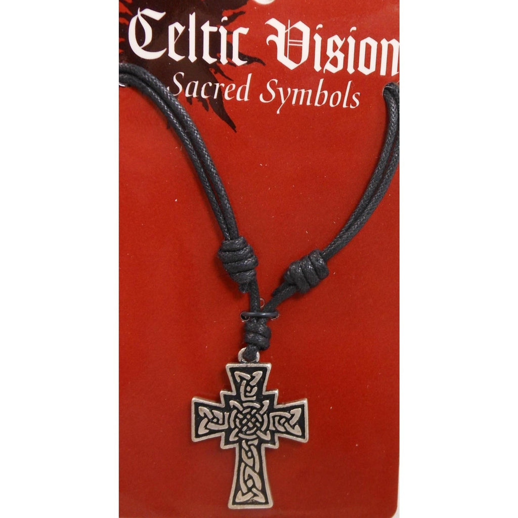 Vintage Celtic Vision Sacred Symbols Cross Necklace Pendant 24 Adjustable - HoneyThomas.com