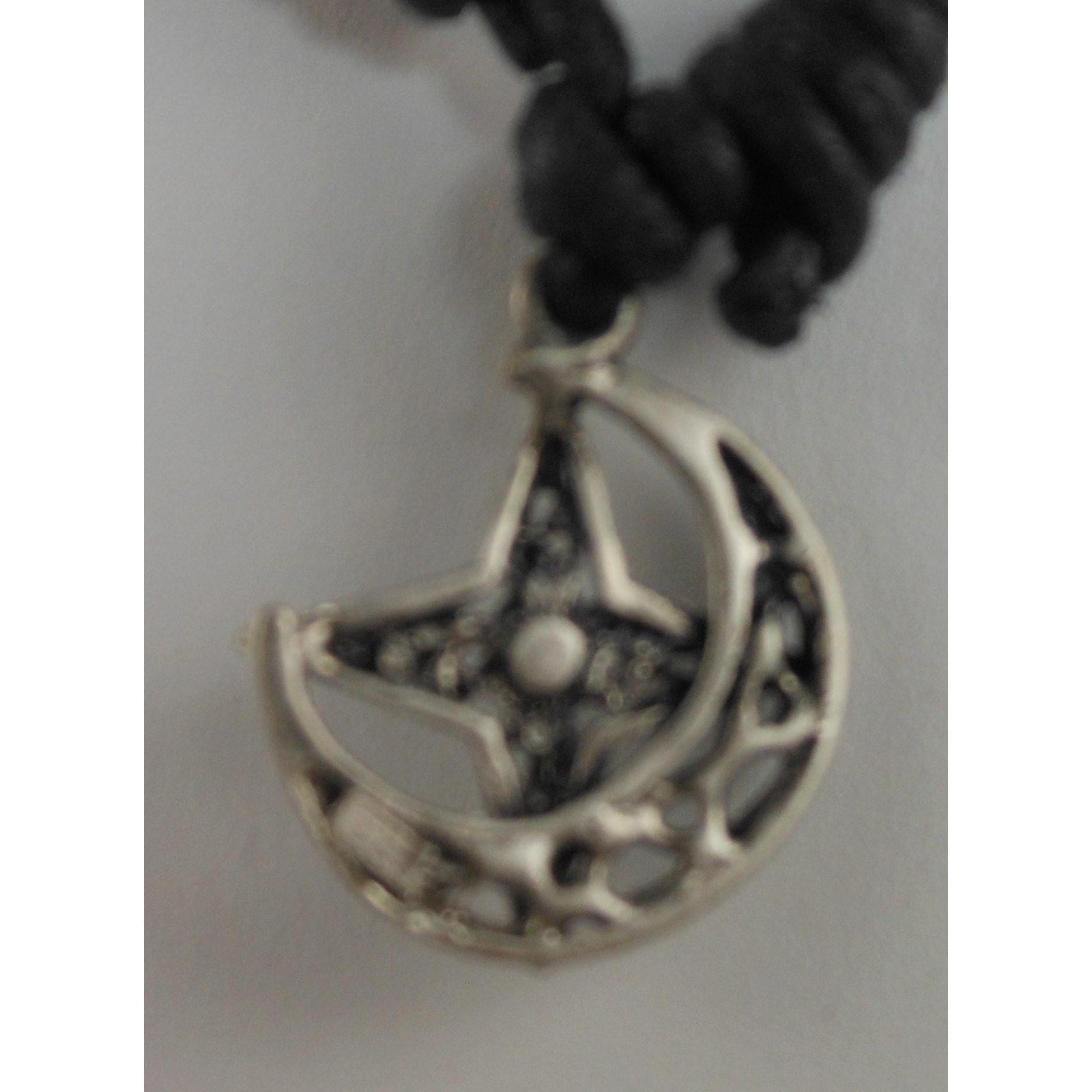 Vintage Celtic Visions Sacred Symbols Pendant Stars Moon Necklace- 24 Length - HoneyThomas.com