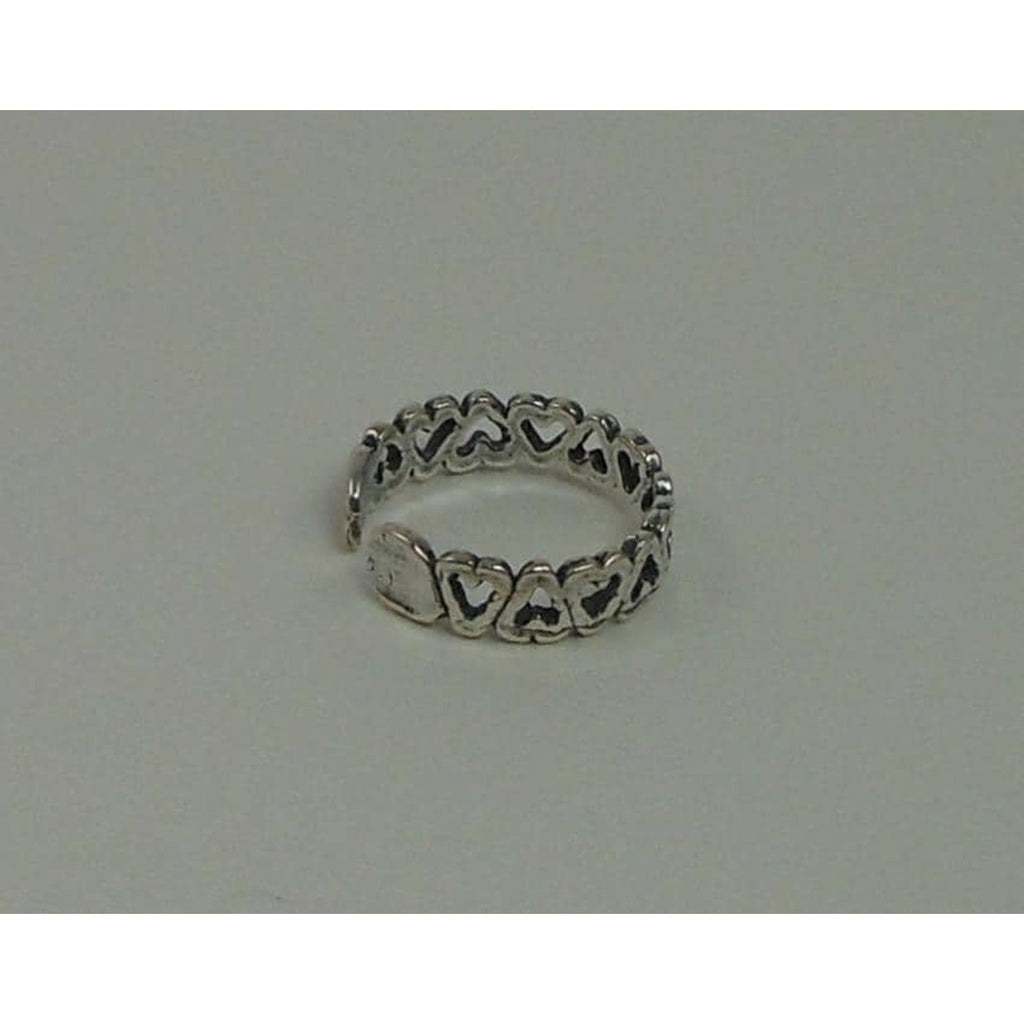 Vintage Sterling Silver Hearts Toe Ring - Handcrafted in Thailand, NOS 925 - HoneyThomas.com