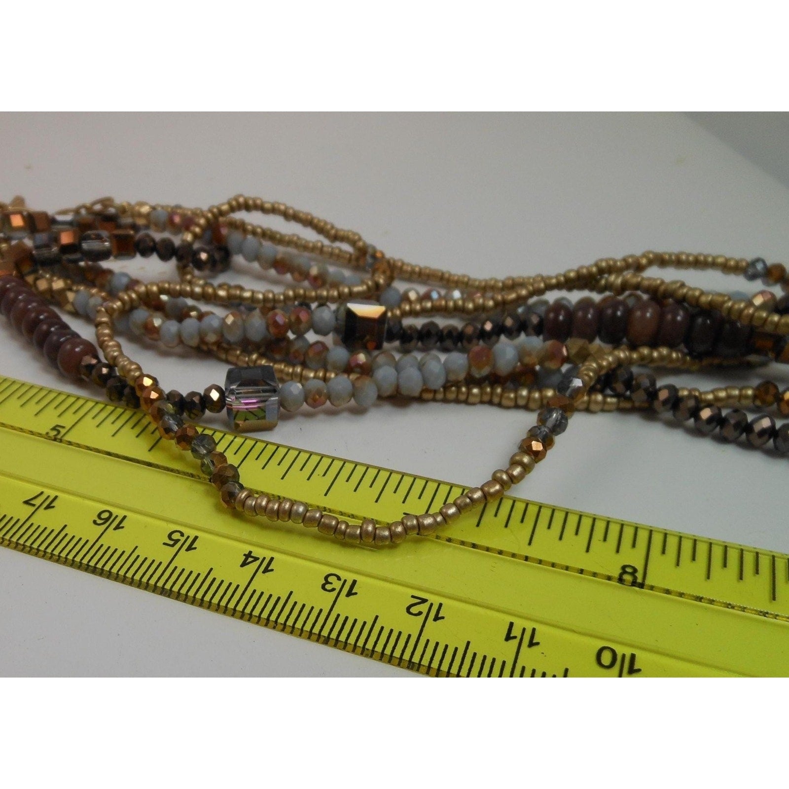 Gorgeous Handmade AB Crystal Necklace with Adjustable 2-Strand Design - HoneyThomas.com