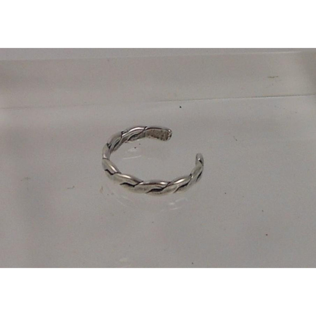 Vintage Sterling Silver Sexy Braid Toe Ring - Made in Thailand - NOS
