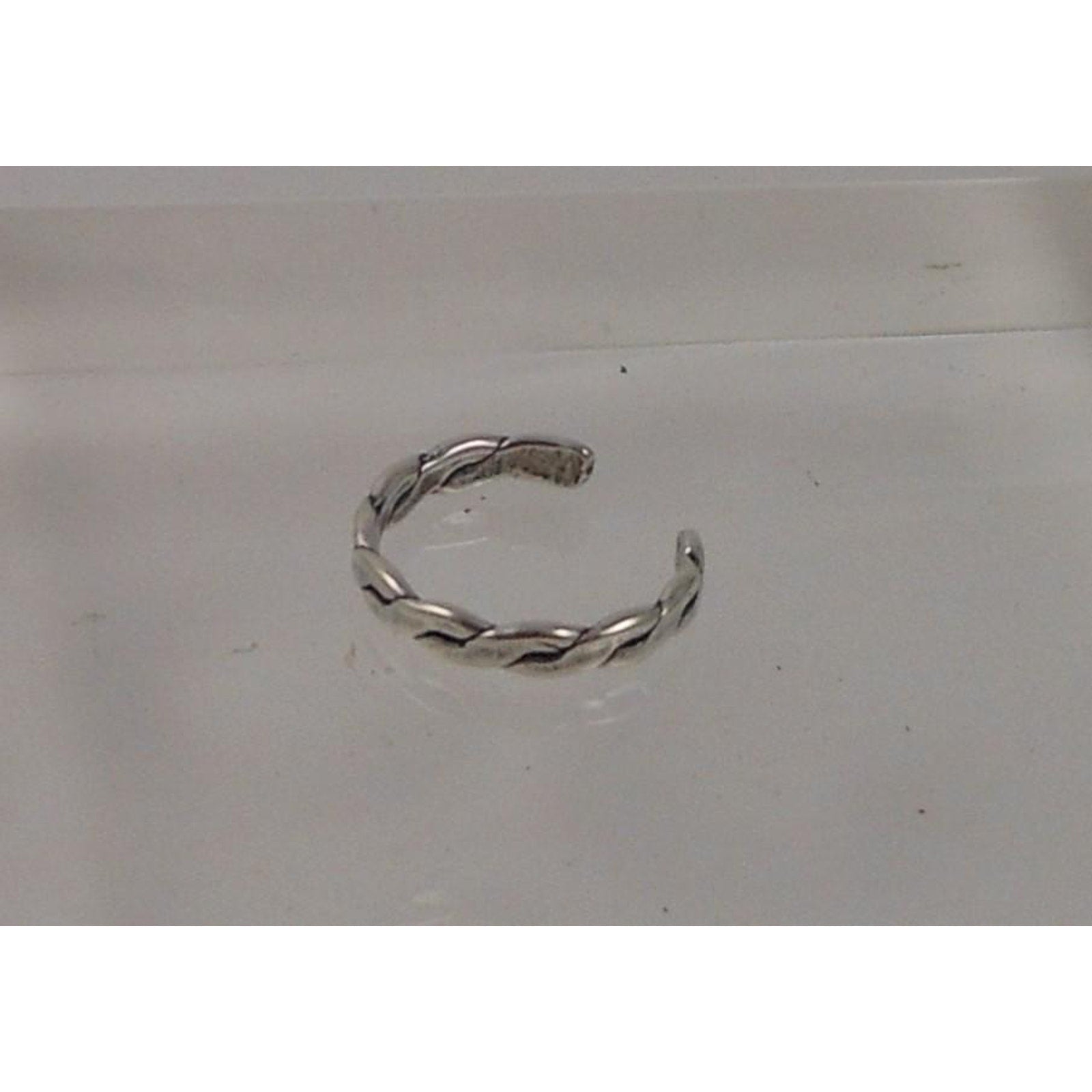 Vintage Sterling Silver Sexy Braid Toe Ring - Made in Thailand - NOS