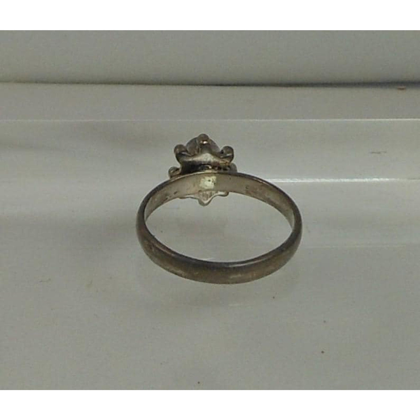 Handcrafted Gemstone Sterling Silver Ring - Vintage Bali Style - Size 6 - 2.1g -