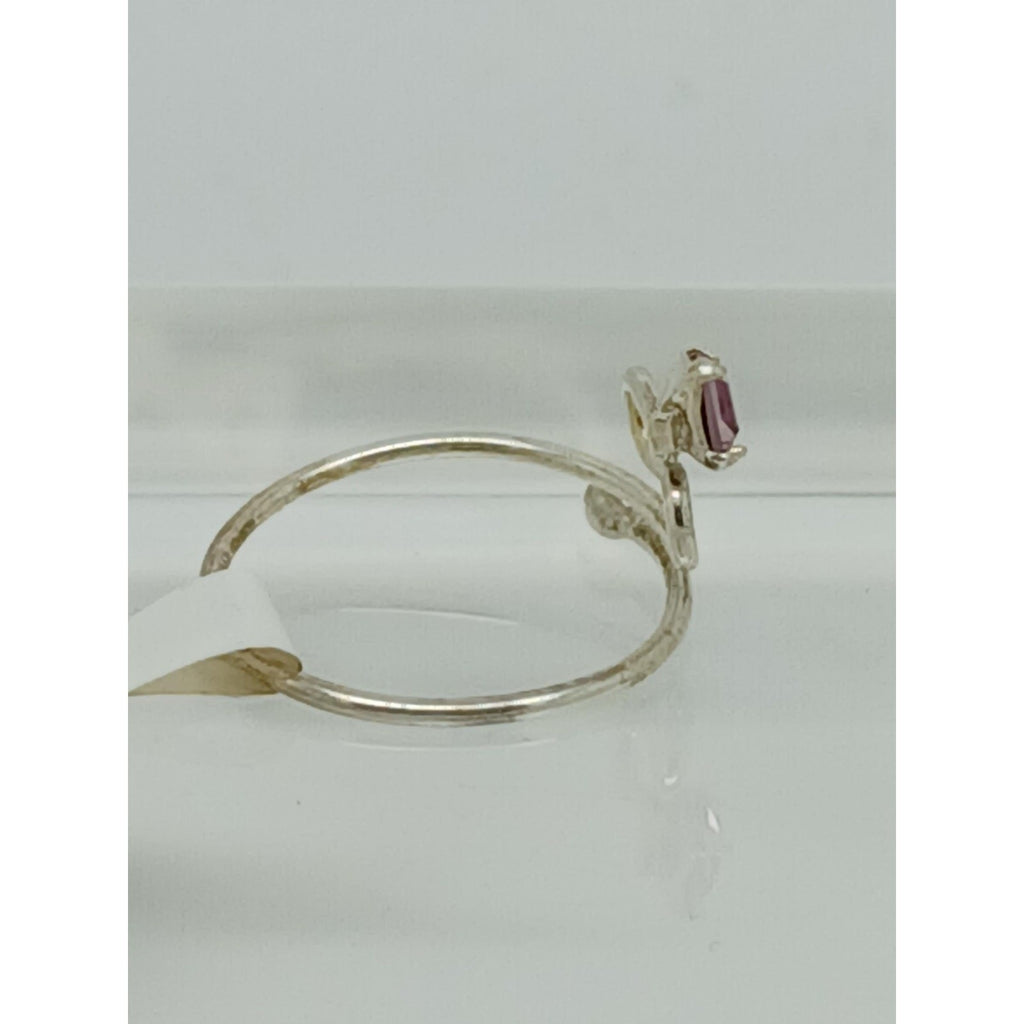 Sexy Purple Crystal Rhinestone Toe Ring Adjustable Size Sterling Silver Gift Box - HoneyThomas.com