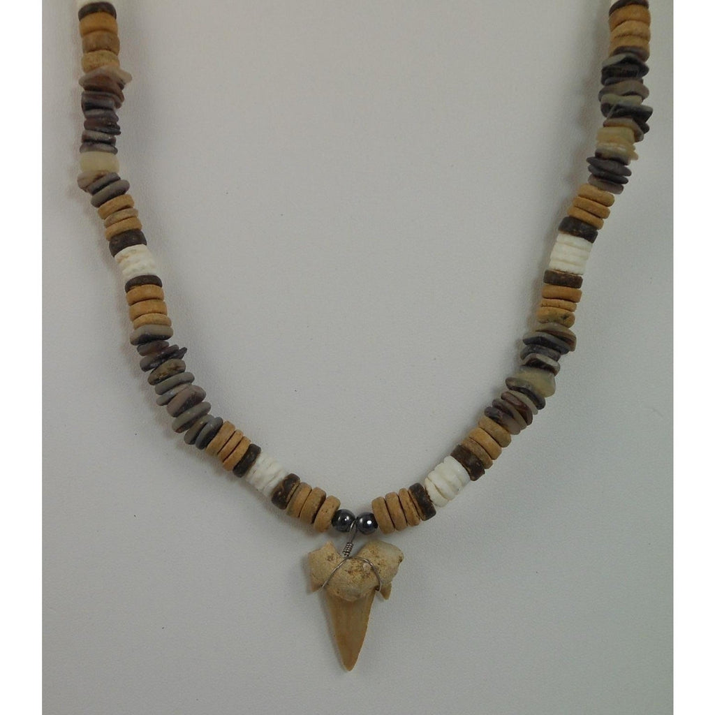 Handmade Tooth Pendant Necklace and Coco Shell Long Necklace Set - 2 Piece Set - HoneyThomas.com