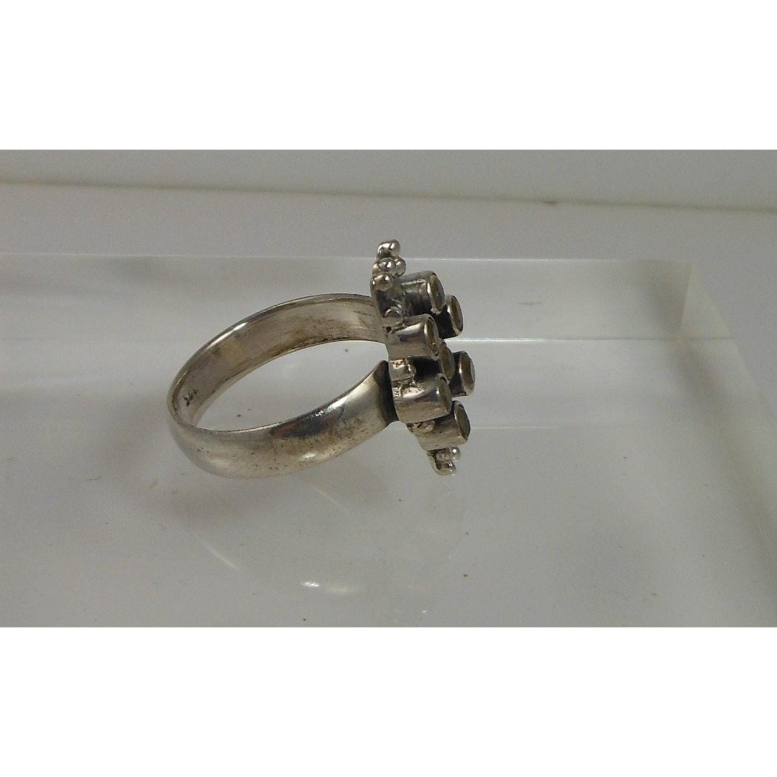 Handcrafted Vintage Amethyst Sterling Silver Ring Size 9.5 Natural Gemstone 6.2g