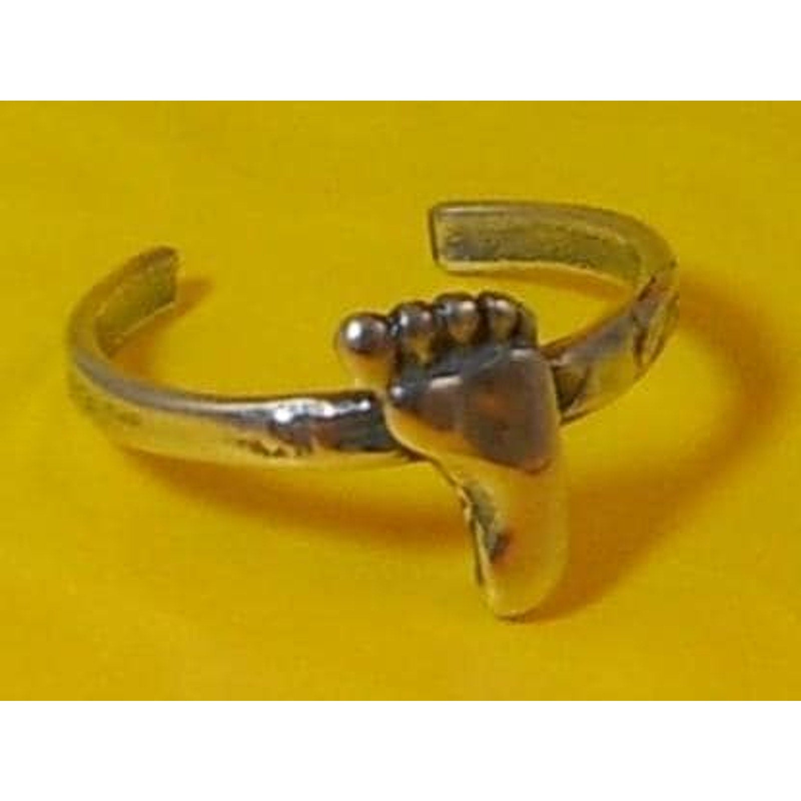 Vintage Sterling Silver Cute Bare Foot Toe Ring – Handcrafted Boho Jewelry Thai