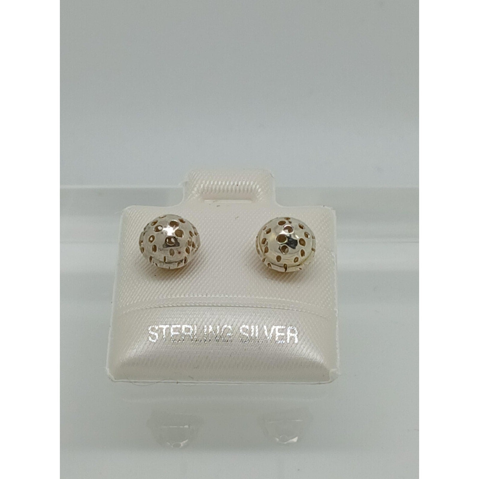 Vintage 925 Sterling Silver Bali Tribal Ball Stud Earrings 7mm - HoneyThomas.com
