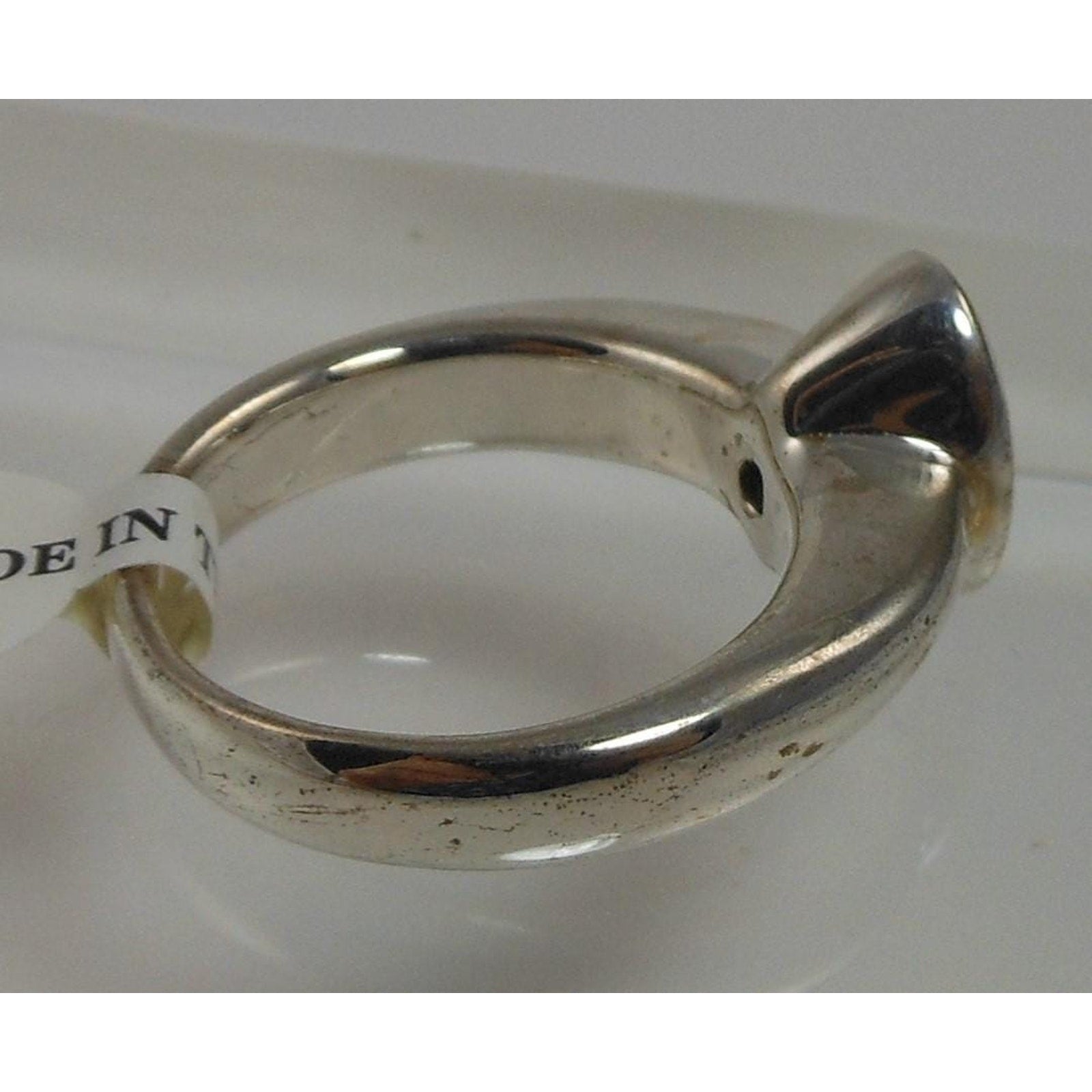 Handcrafted Vintage Turquoise Solitaire Ring Sterling Silver Size 7 - HoneyThomas.com