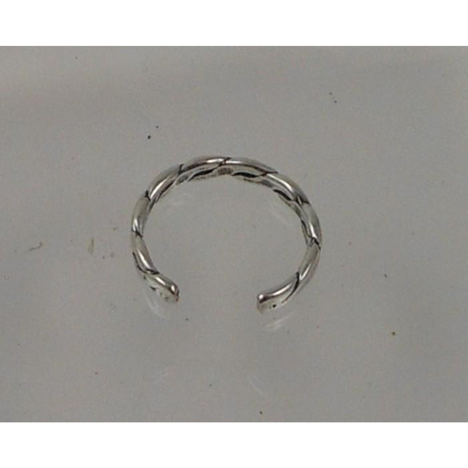 Vintage Sterling Silver Sexy Braid Toe Ring - Made in Thailand - NOS