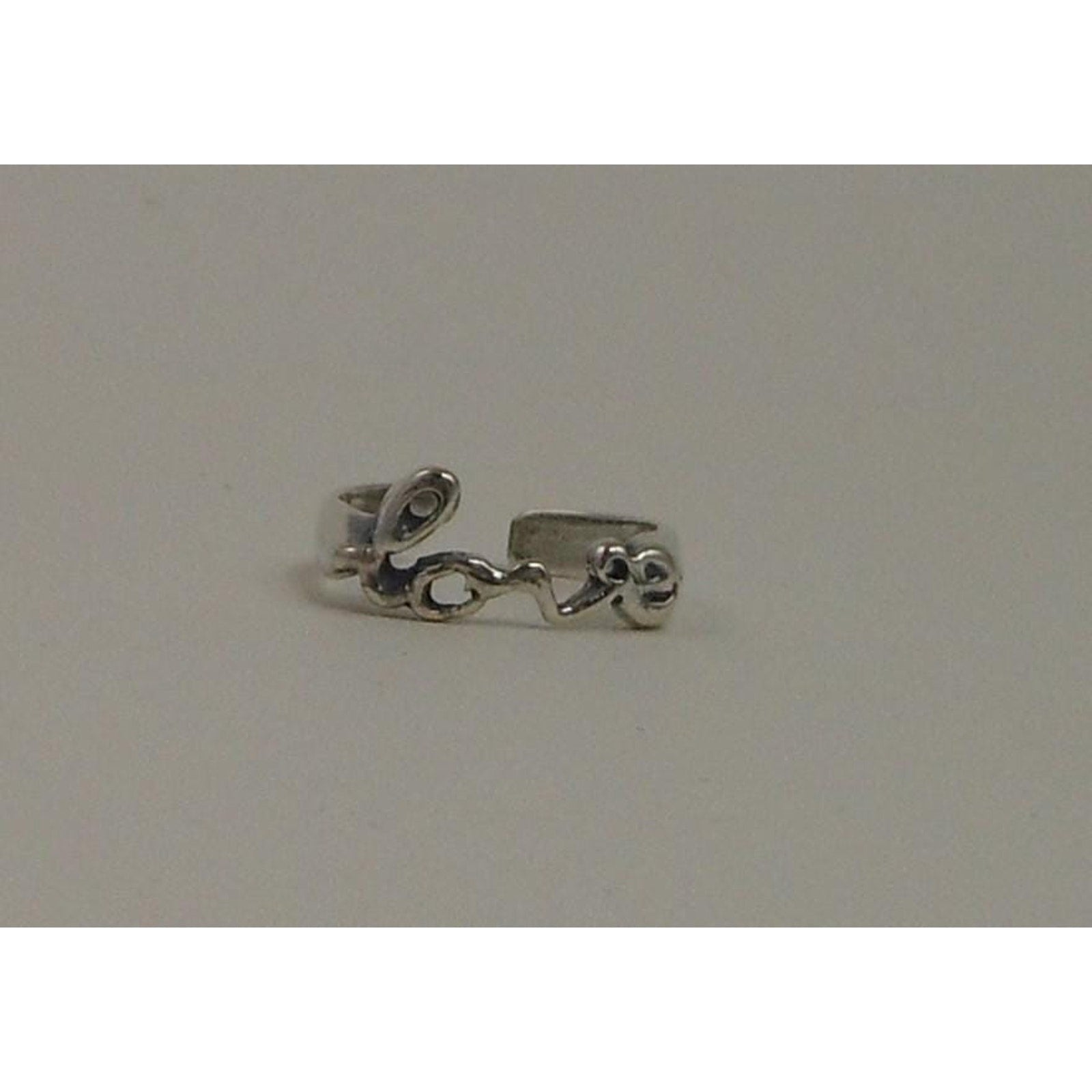 Vintage Sterling Silver LOVE Toe Ring from Thailand - NOS, 925 Silver, Unique - HoneyThomas.com