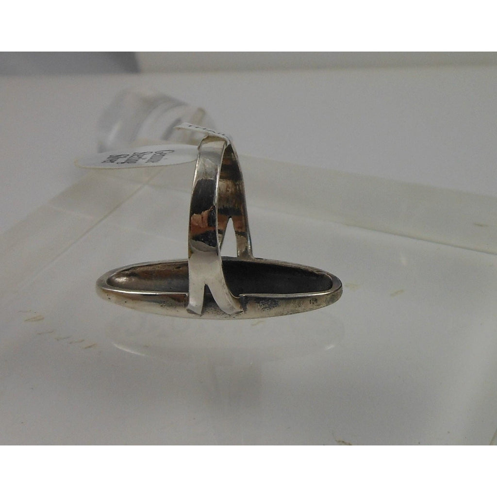 1990's Sterling Silver Statement Tribal Boho Ring Size 7 - HoneyThomas.com