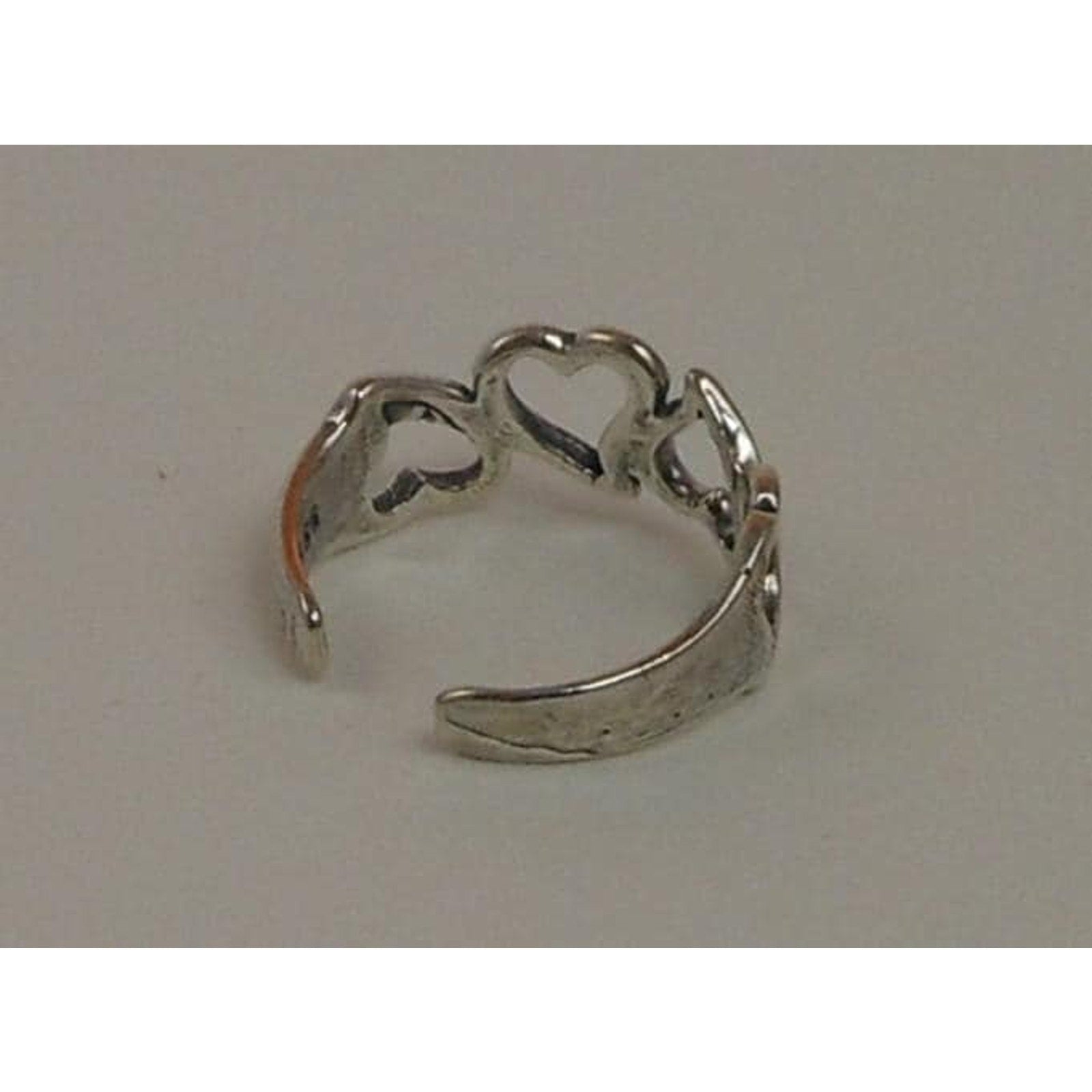 Vintage Sterling Silver Hearts Toe Ring - NOS Boho Jewelry from Thailand, 925 - HoneyThomas.com