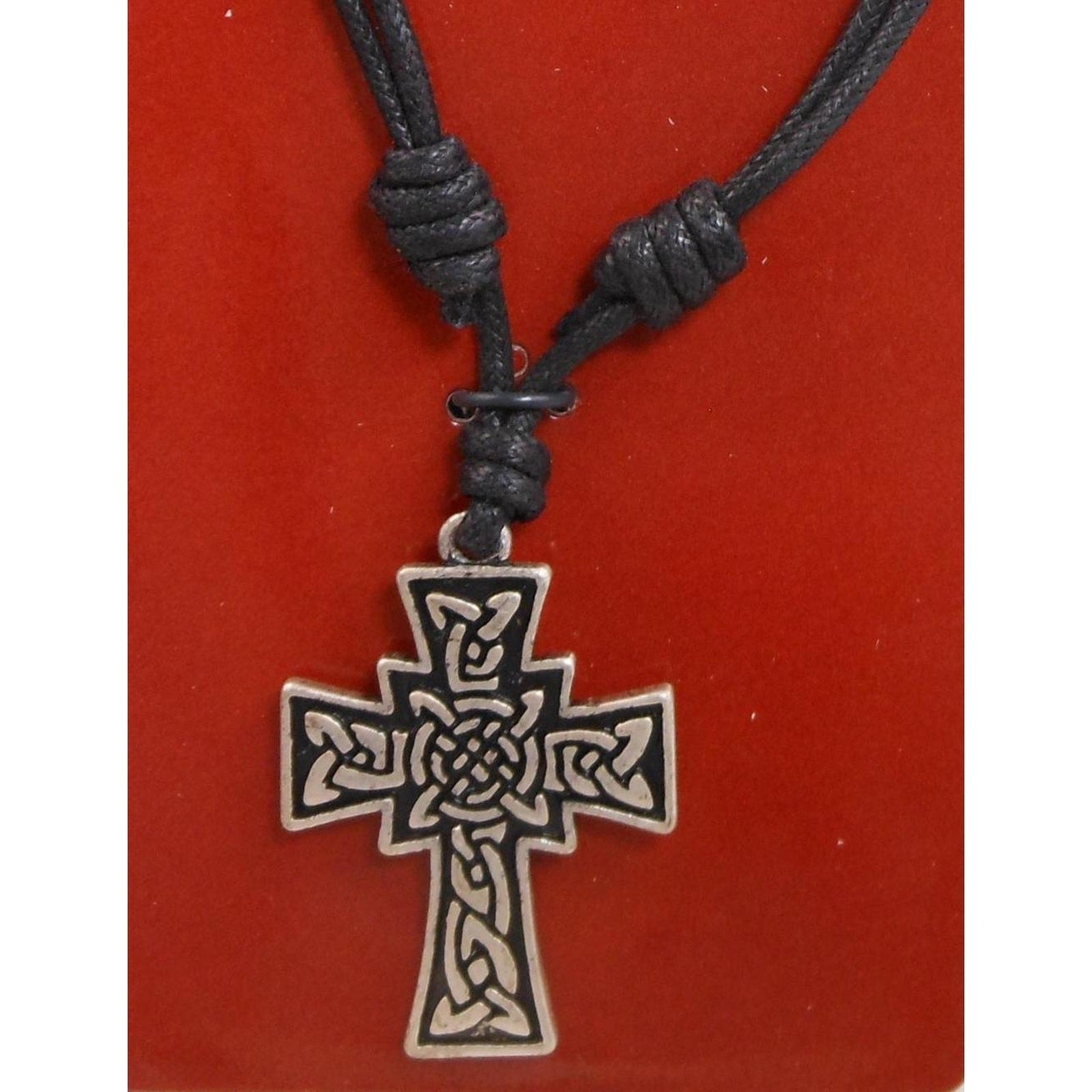 Vintage Celtic Vision Sacred Symbols Cross Necklace Pendant 24 Adjustable - HoneyThomas.com