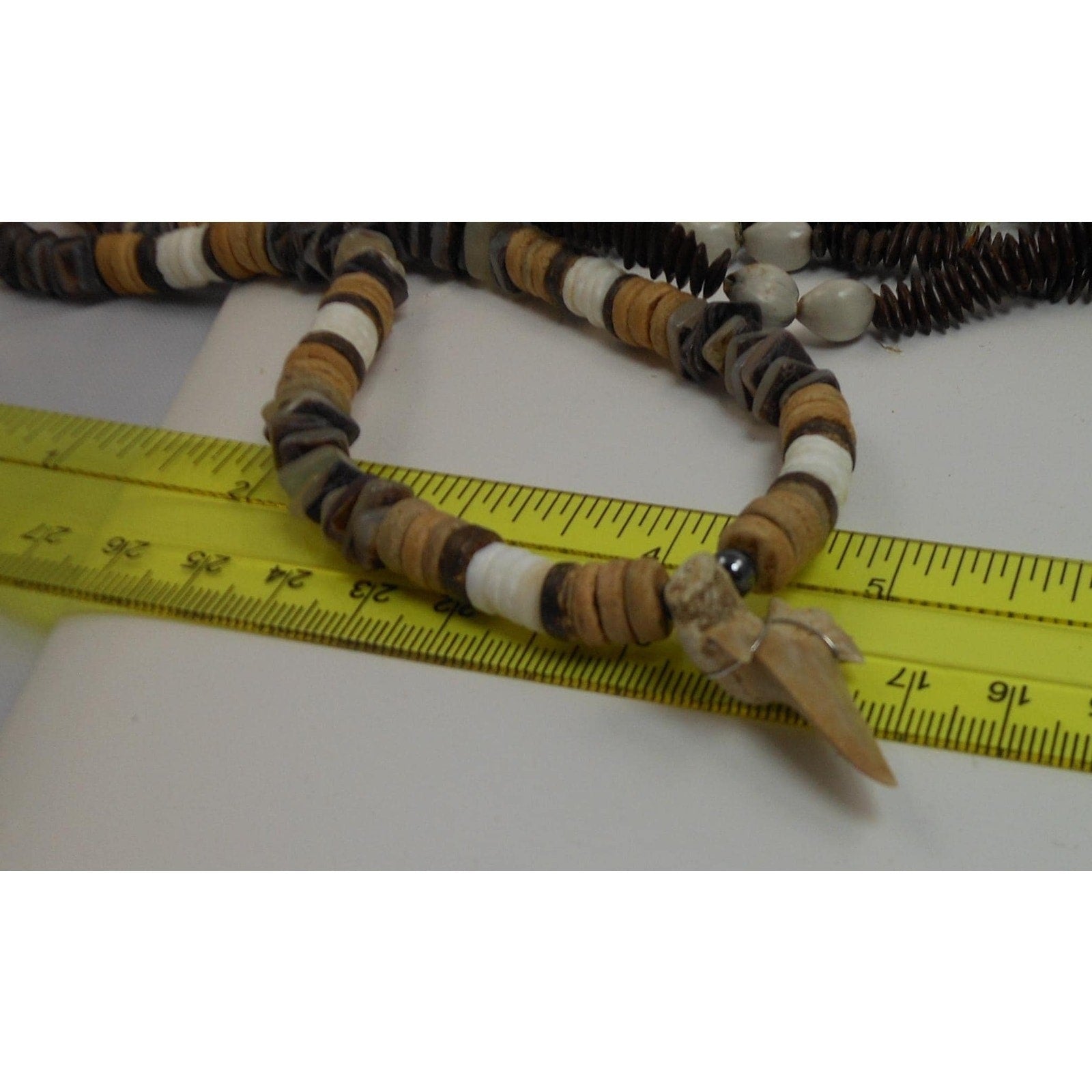 Handmade Tooth Pendant Necklace and Coco Shell Long Necklace Set - 2 Piece Set - HoneyThomas.com