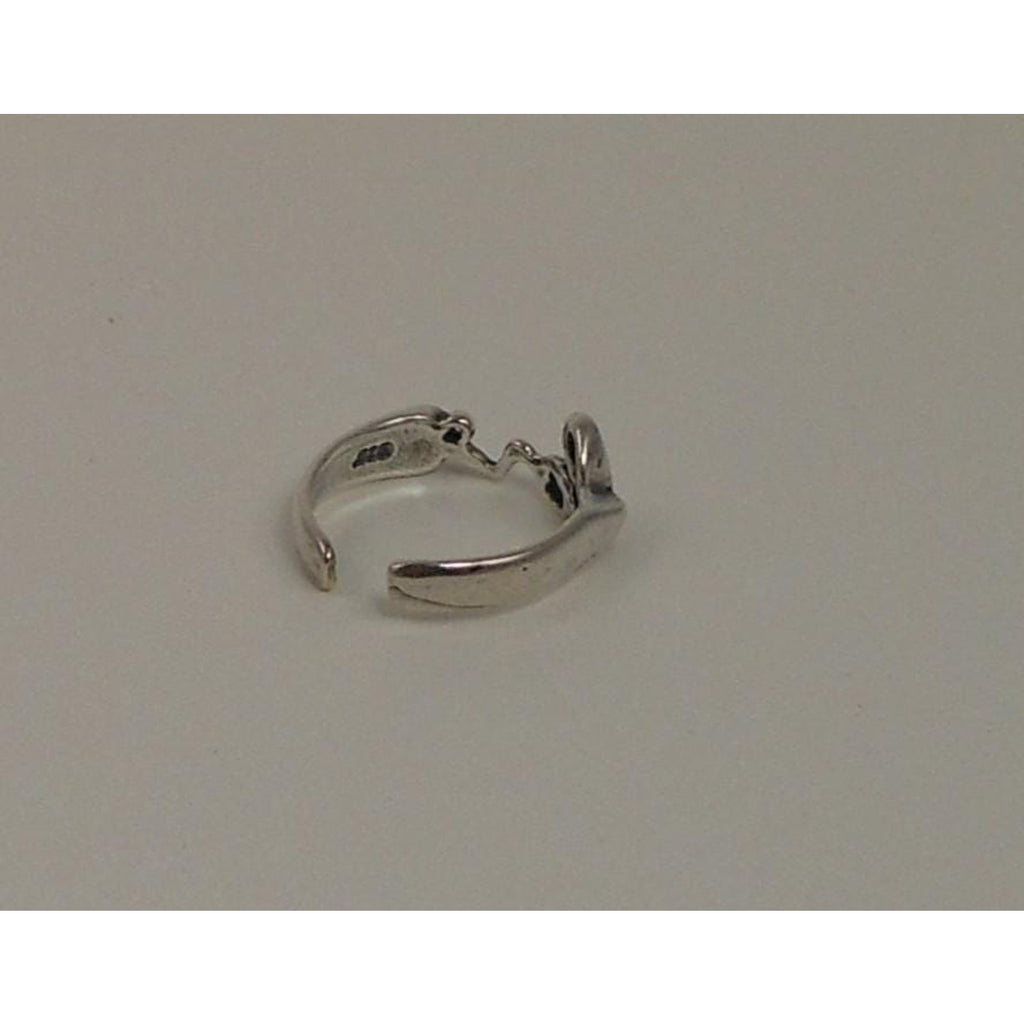 Vintage Sterling Silver LOVE Toe Ring from Thailand - NOS, 925 Silver, Unique - HoneyThomas.com