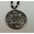 Stunning Handmade Crystal Beaded Pendant Necklace | Unique Jewelry Gift | 20" - HoneyThomas.com